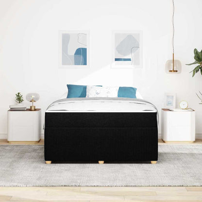 Struttura del letto con materasso Nero 160 x 200 cm Tessuto | homemem39