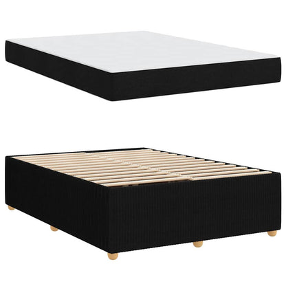 Struttura del letto con materasso Nero 160 x 200 cm Tessuto | homemem39