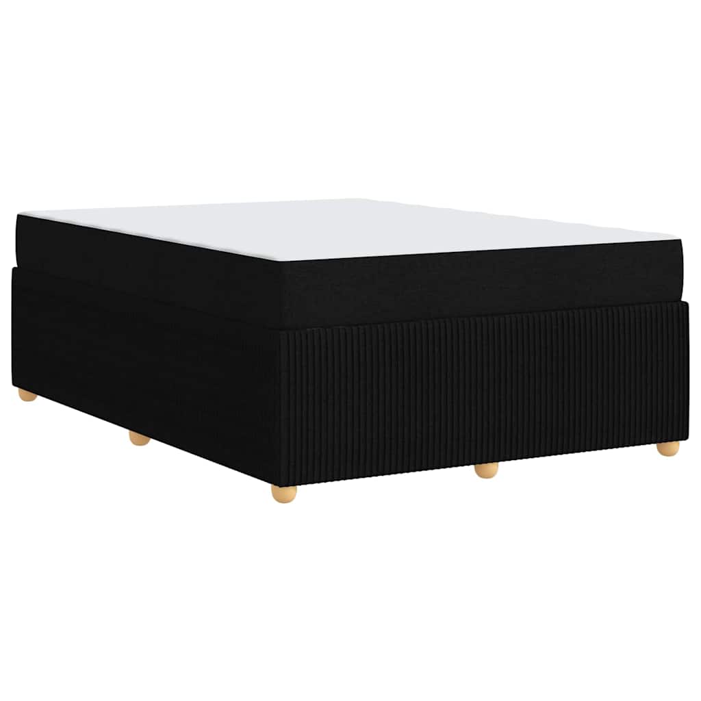 Struttura del letto con materasso Nero 160 x 200 cm Tessuto | homemem39