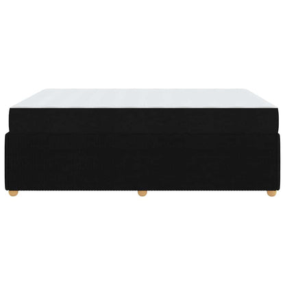 Struttura del letto con materasso Nero 160 x 200 cm Tessuto | homemem39