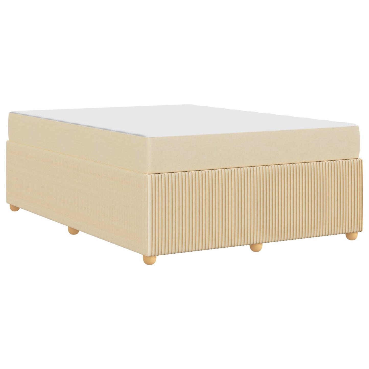 Struttura del letto con materasso Crema 160 x 200 cm Tessuto | homemem39
