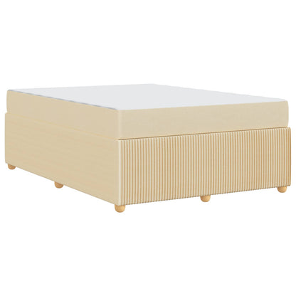 Struttura del letto con materasso Crema 160 x 200 cm Tessuto | homemem39