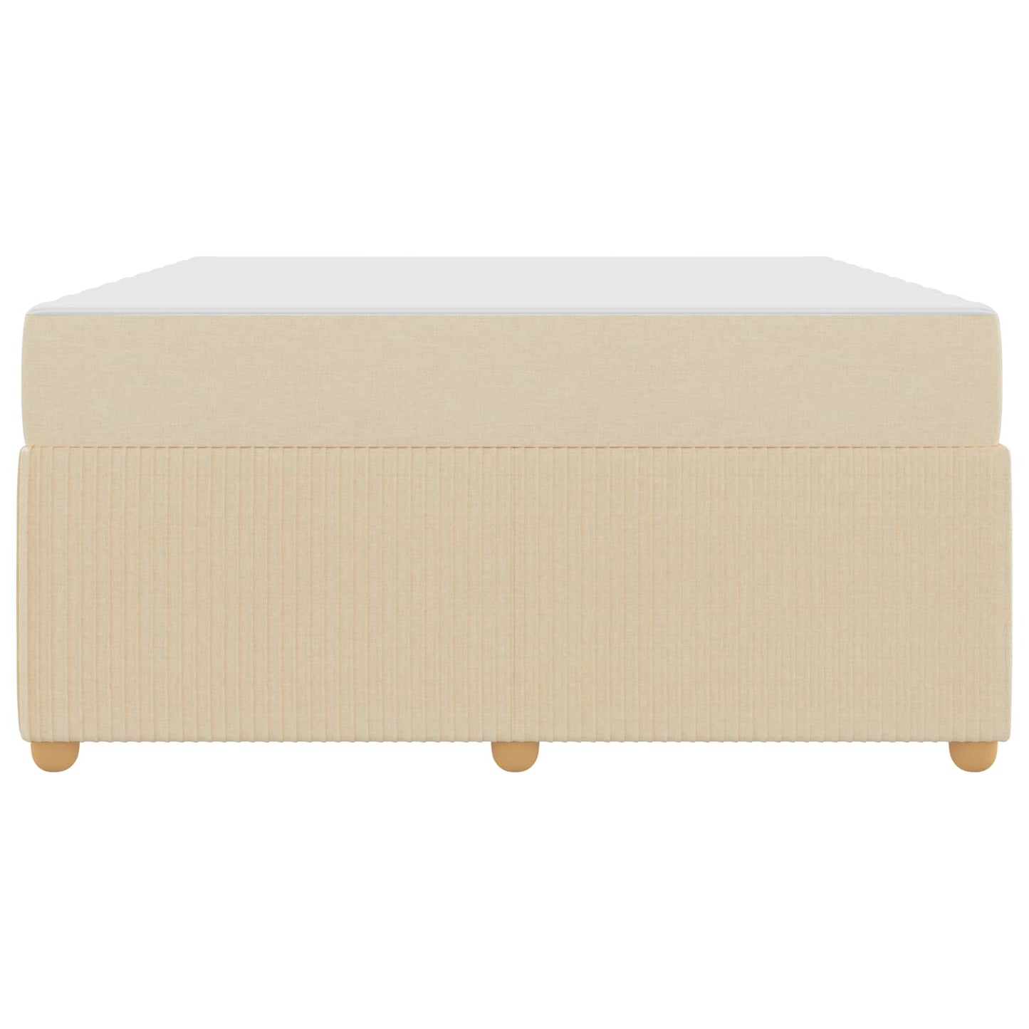 Struttura del letto con materasso Crema 160 x 200 cm Tessuto | homemem39