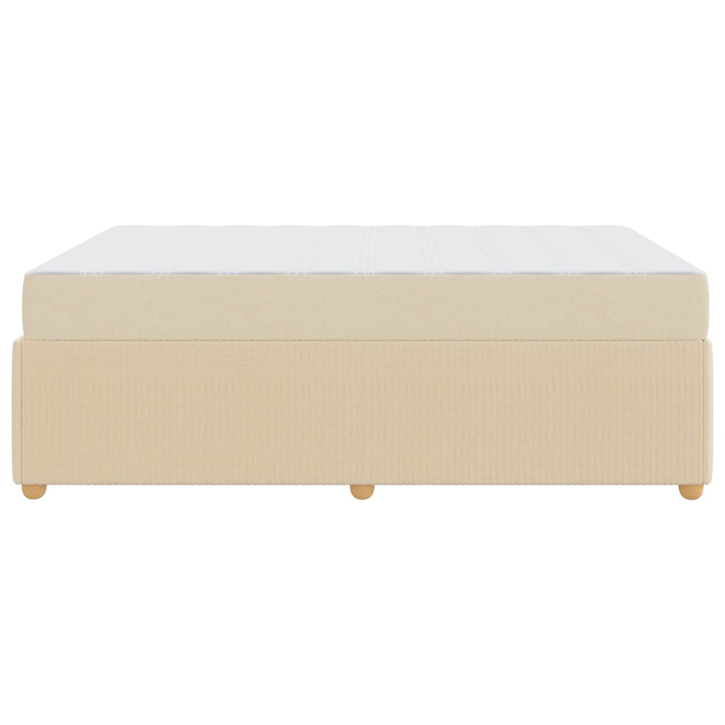 Struttura del letto con materasso Crema 160 x 200 cm Tessuto | homemem39