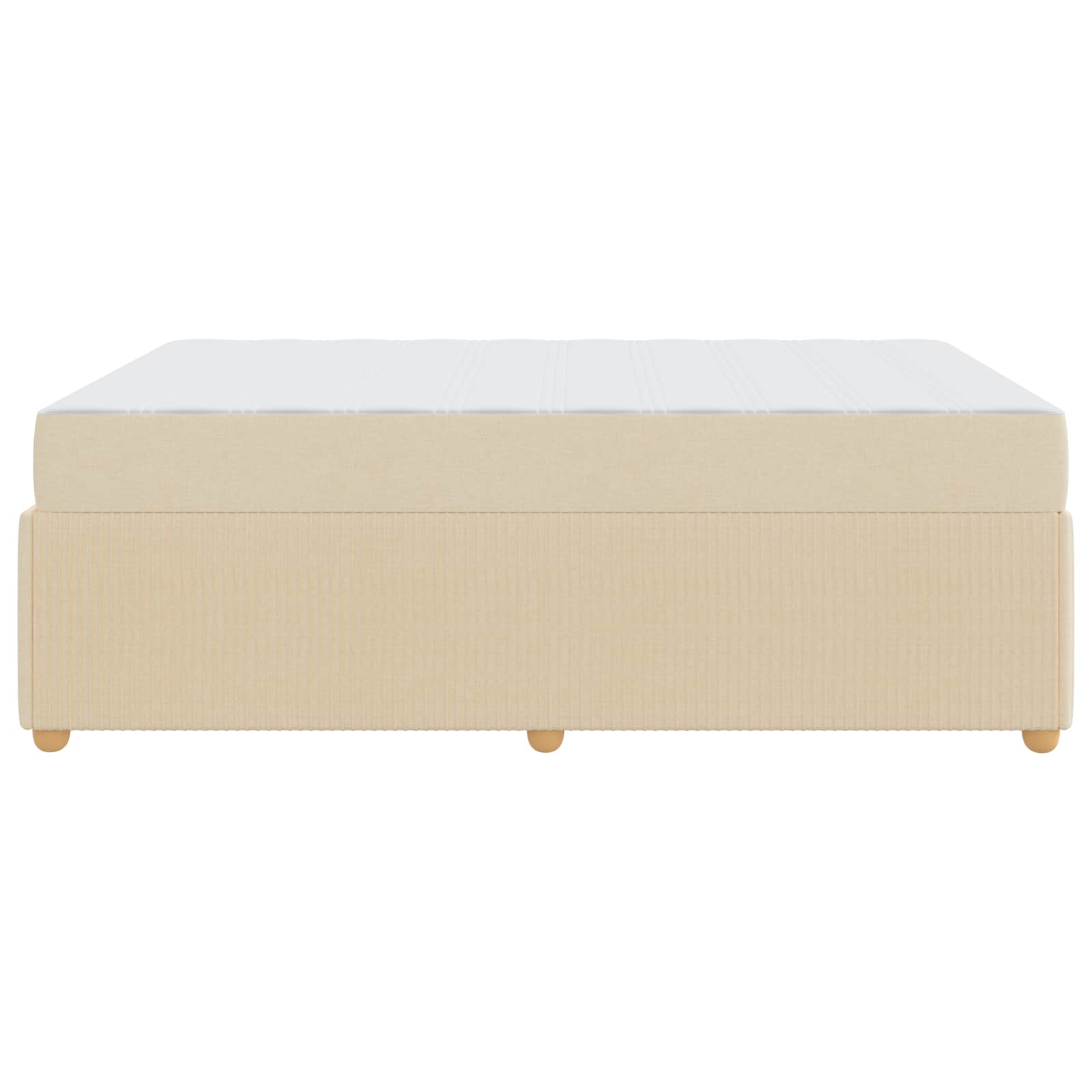 Struttura del letto con materasso Crema 160 x 200 cm Tessuto | homemem39