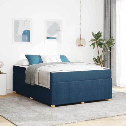 Struttura del letto con materasso Blu 160 x 200 cm Tessuto | homemem39