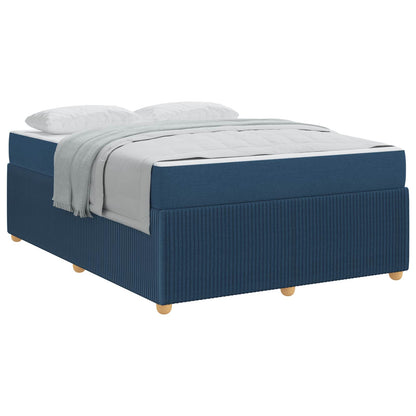 Struttura del letto con materasso Blu 160 x 200 cm Tessuto | homemem39