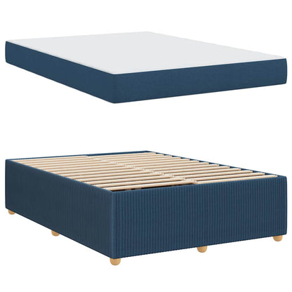 Struttura del letto con materasso Blu 160 x 200 cm Tessuto | homemem39