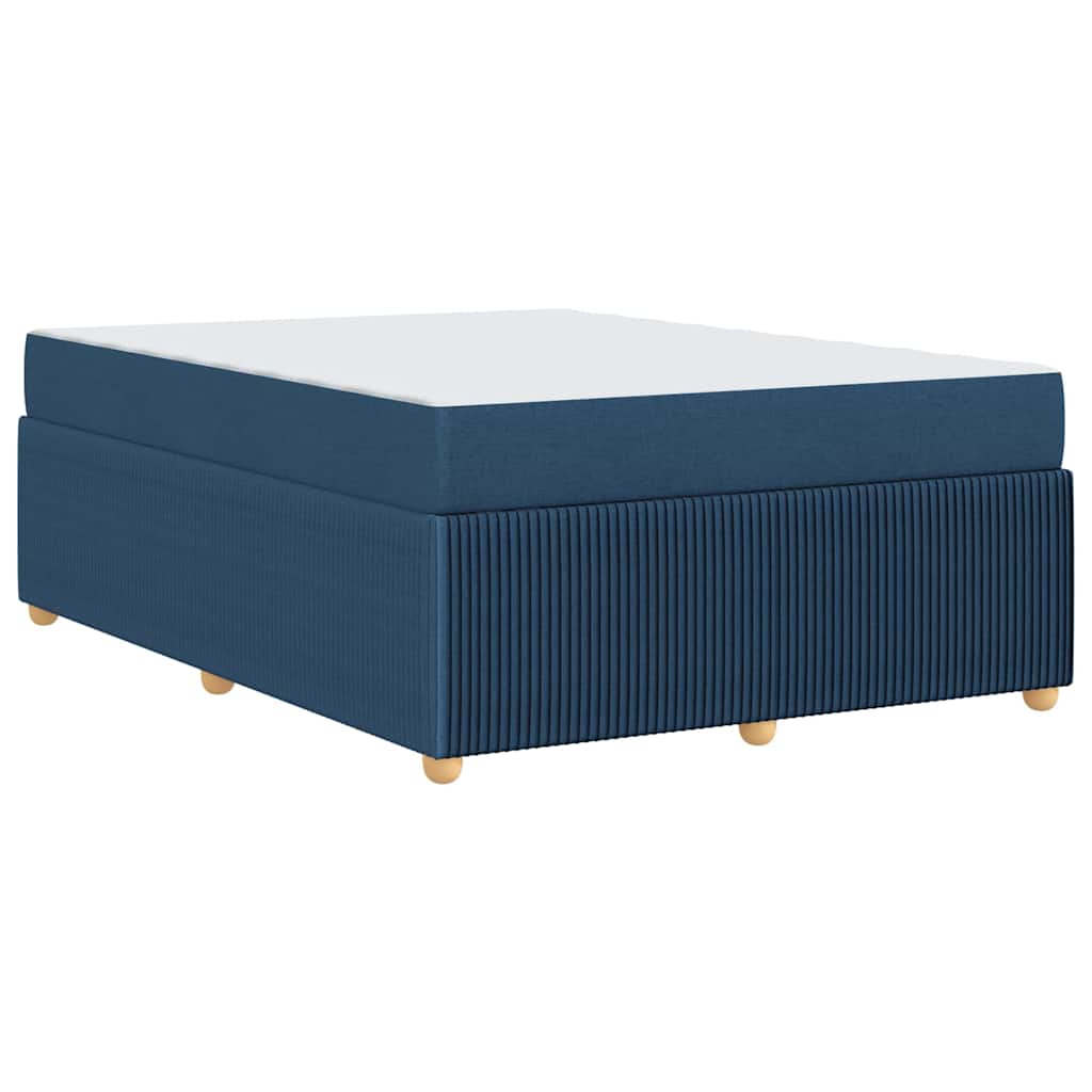 Struttura del letto con materasso Blu 160 x 200 cm Tessuto | homemem39