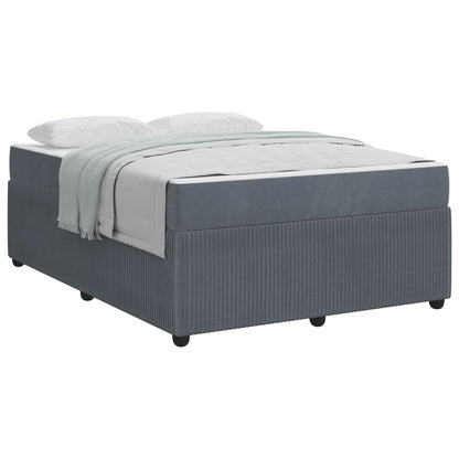 Struttura del letto Grigio scuro 160 x 200 cm Tessuto | homemem39