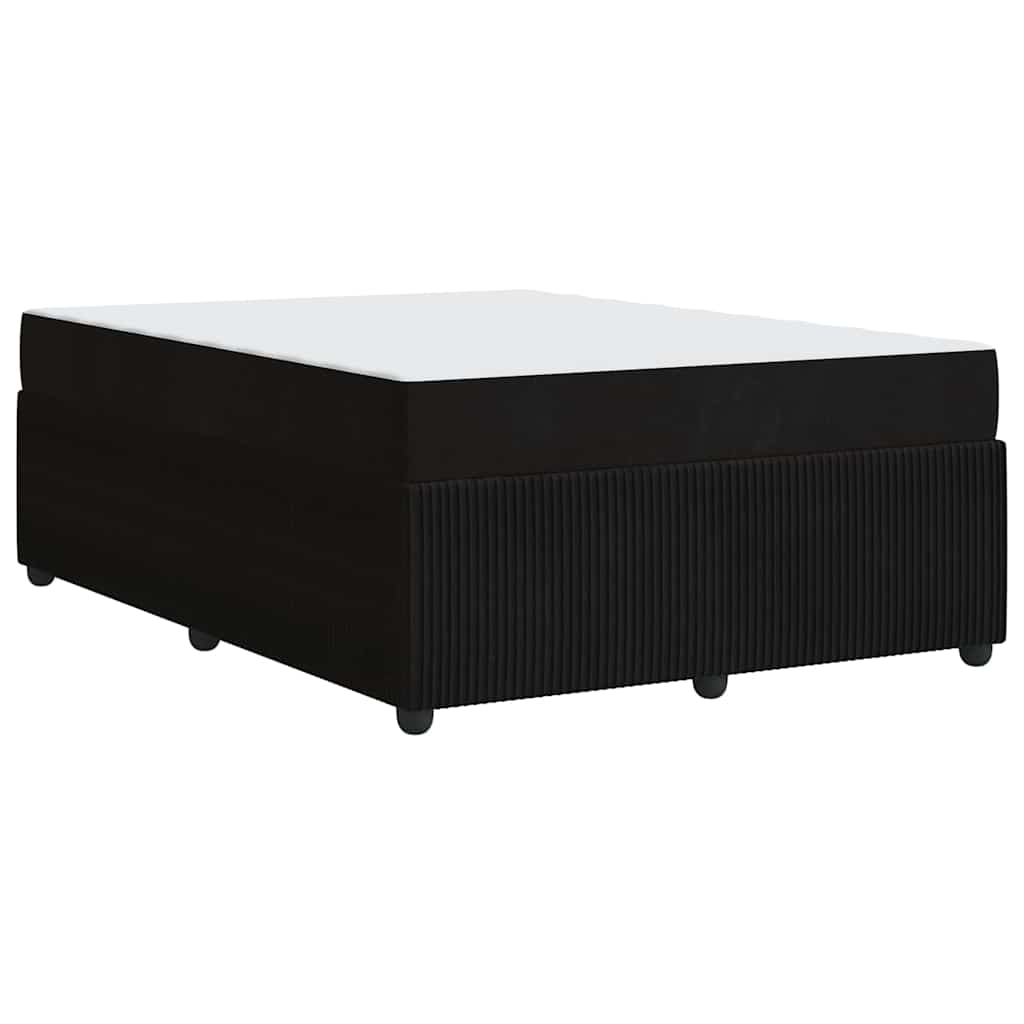 Struttura del letto con materasso Nero 160 x 200 cm Tessuto