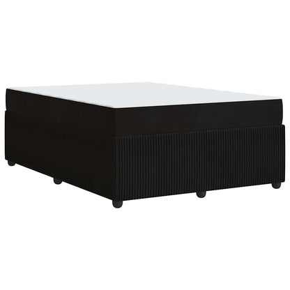Struttura del letto con materasso Nero 160 x 200 cm Tessuto
