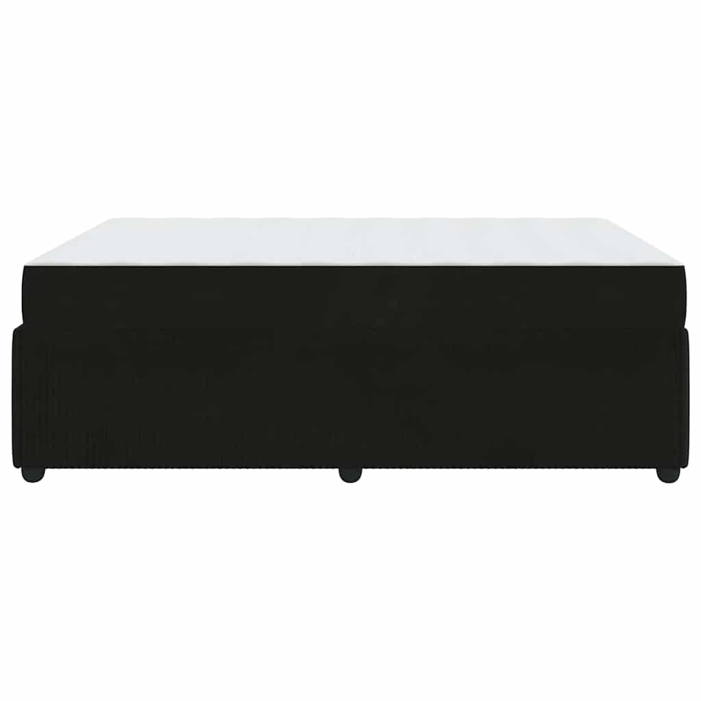 Struttura del letto con materasso Nero 160 x 200 cm Tessuto | homemem39
