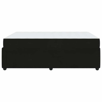 Struttura del letto con materasso Nero 160 x 200 cm Tessuto | homemem39