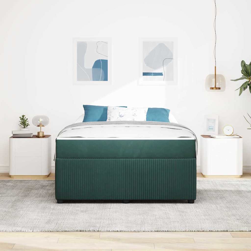 Struttura del letto Verde Scuro 160 x 200 cm Tessuto | homemem39