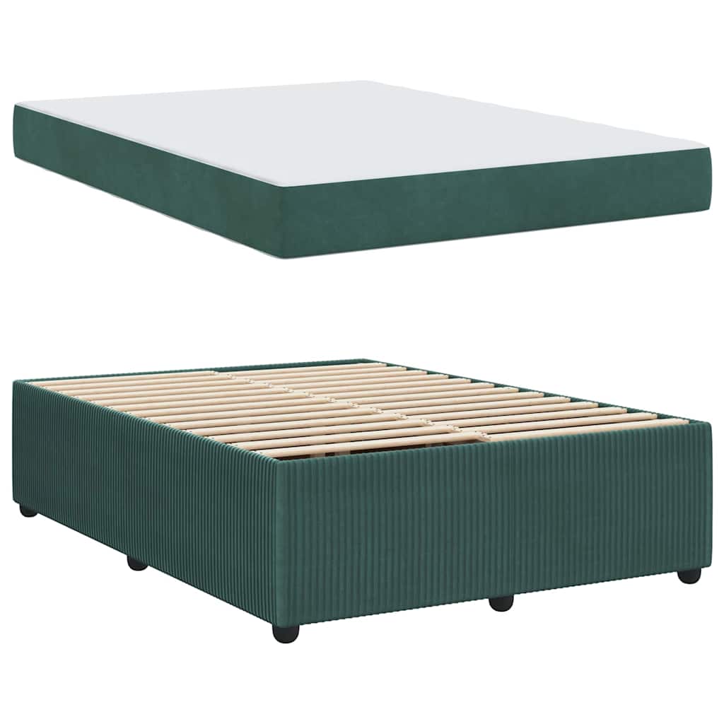Struttura del letto Verde Scuro 160 x 200 cm Tessuto | homemem39