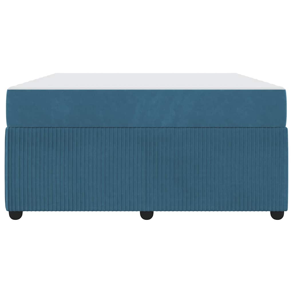 Struttura del letto con materasso Blu 160 x 200 cm Tessuto | homemem39