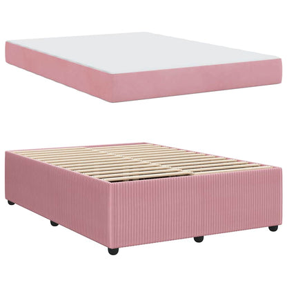 Struttura del letto con materasso Rosa 160 x 200 cm Tessuto | homemem39