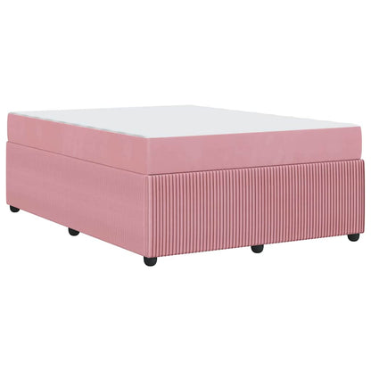 Struttura del letto con materasso Rosa 160 x 200 cm Tessuto | homemem39