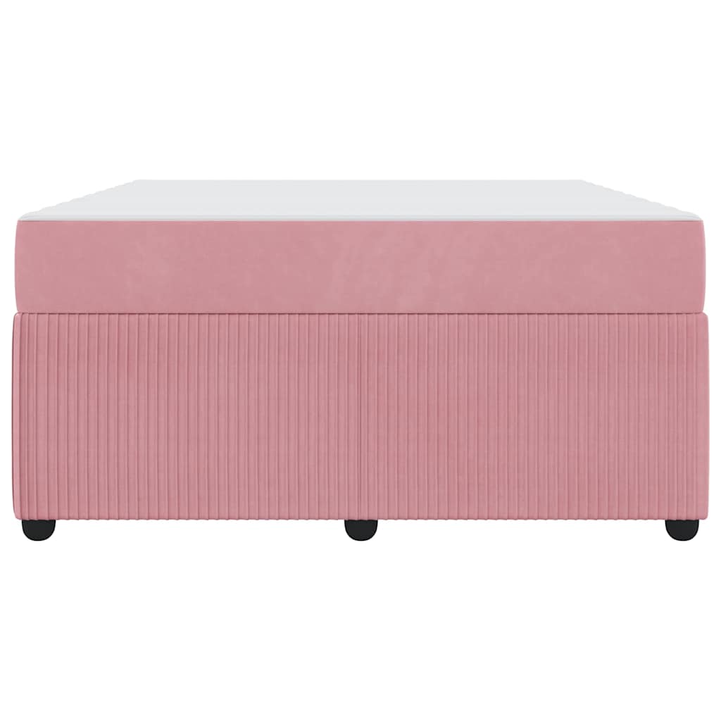 Struttura del letto con materasso Rosa 160 x 200 cm Tessuto | homemem39