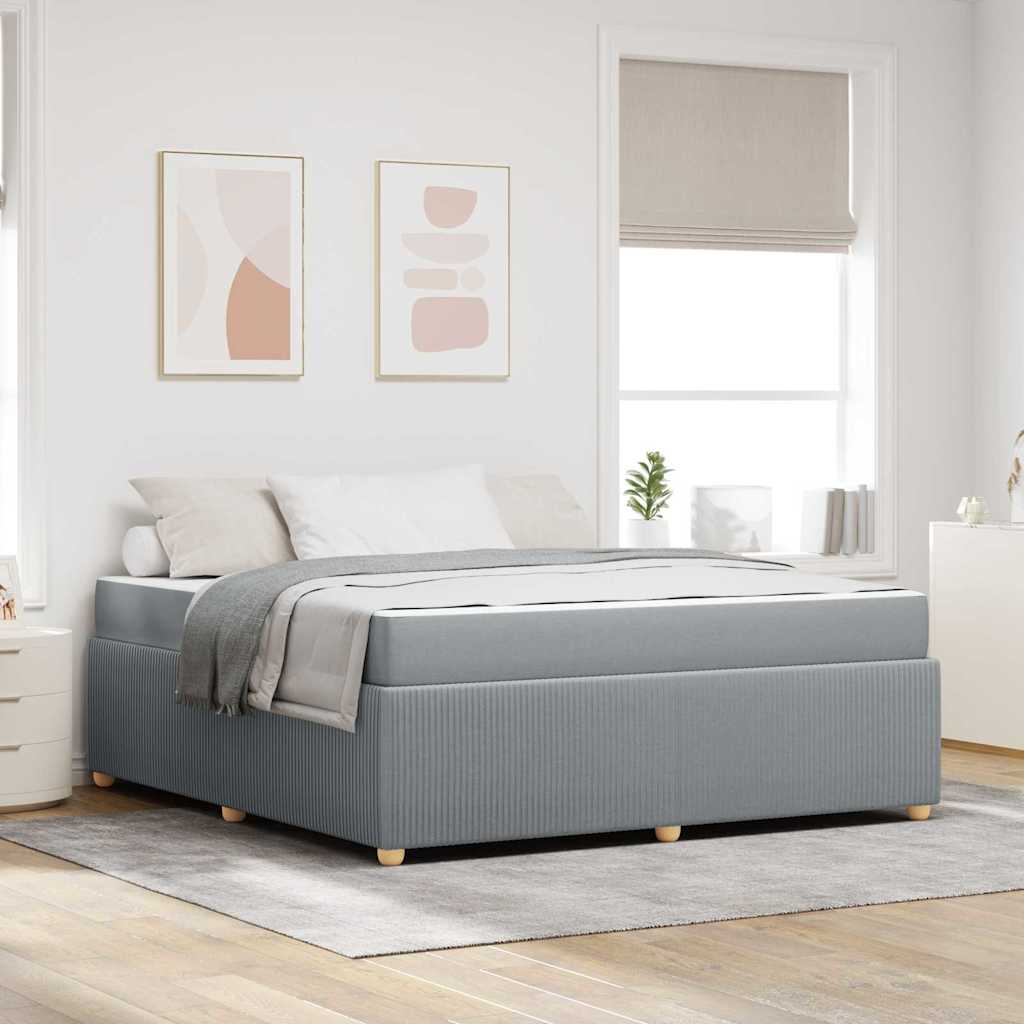 Struttura del letto Grigio chiaro 180 x 200 cm Tessuto | homemem39