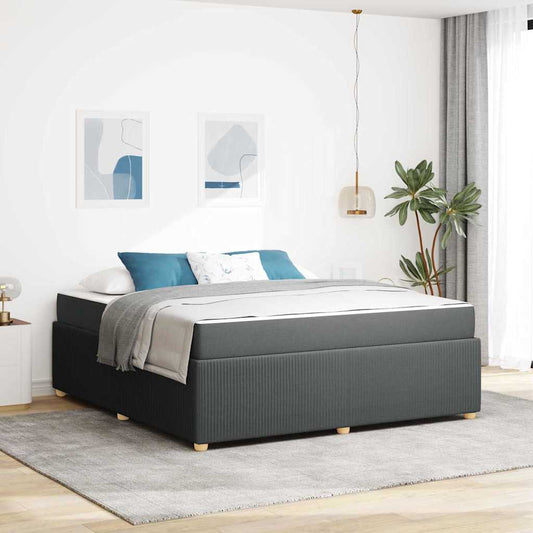 Struttura del letto Grigio scuro 180 x 200 cm Tessuto | homemem39