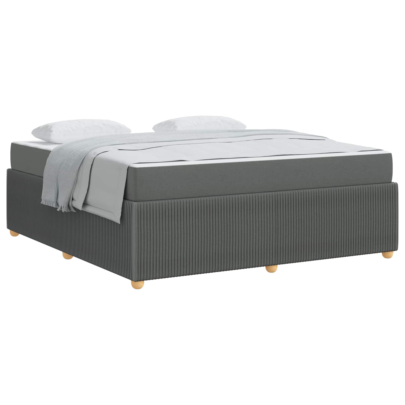 Struttura del letto Grigio scuro 180 x 200 cm Tessuto | homemem39