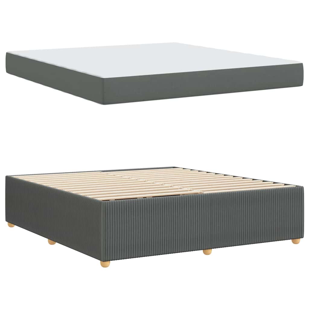 Struttura del letto Grigio scuro 180 x 200 cm Tessuto | homemem39