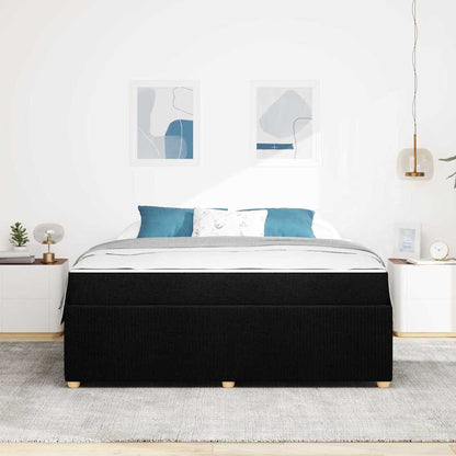 Struttura del letto con materasso Nero 180 x 200 cm Tessuto | homemem39