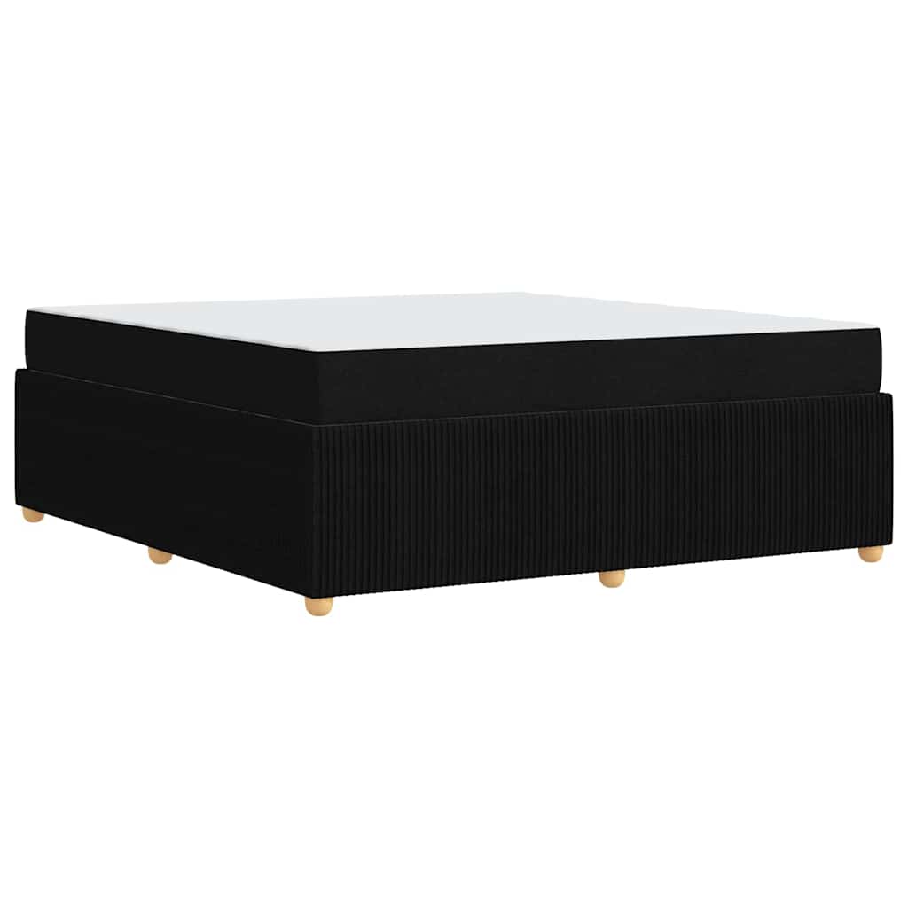 Struttura del letto con materasso Nero 180 x 200 cm Tessuto | homemem39