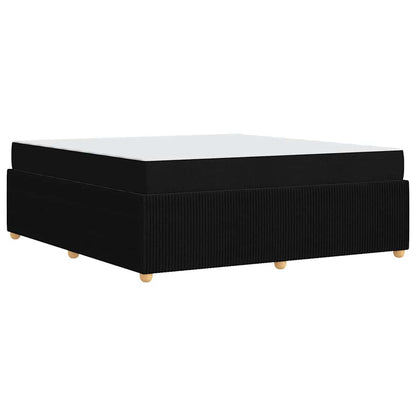 Struttura del letto con materasso Nero 180 x 200 cm Tessuto | homemem39