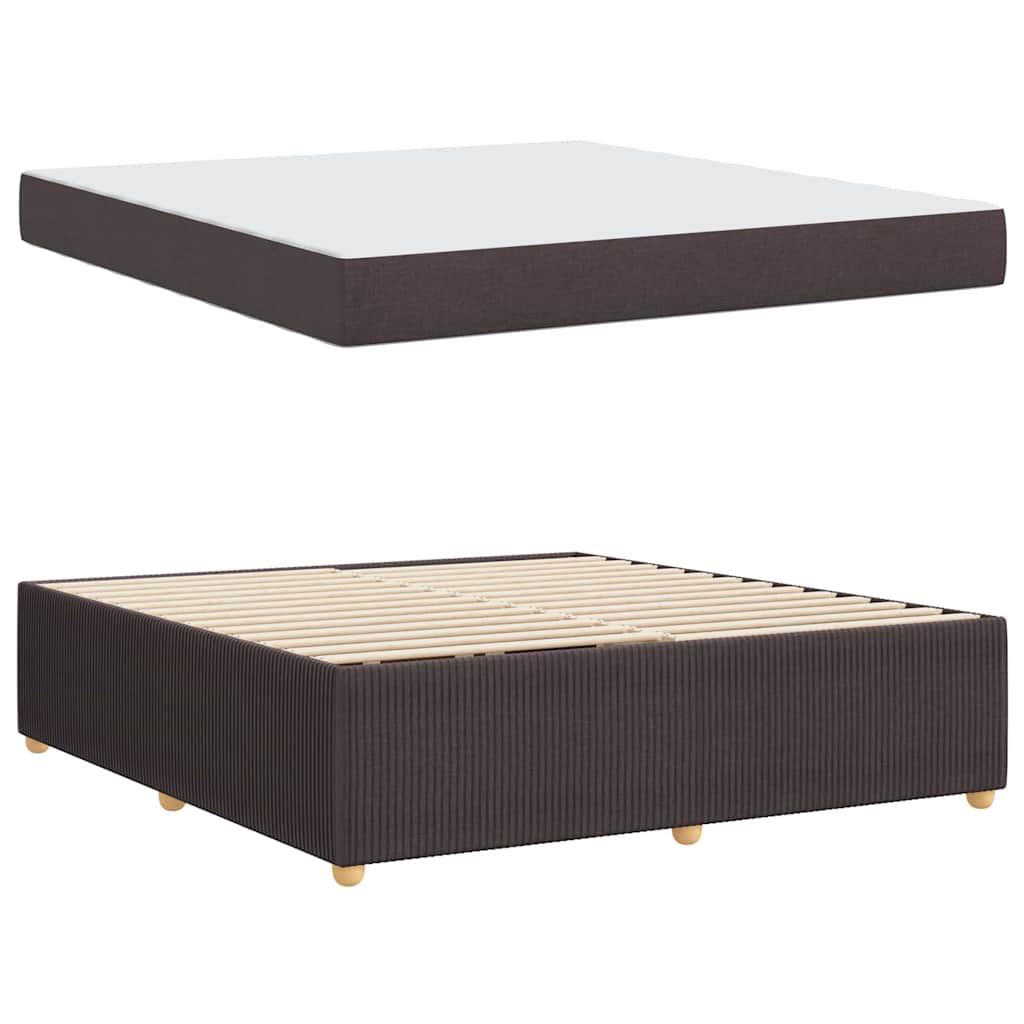 Struttura del letto Marrone Scuro 180 x 200 cm Tessuto | homemem39