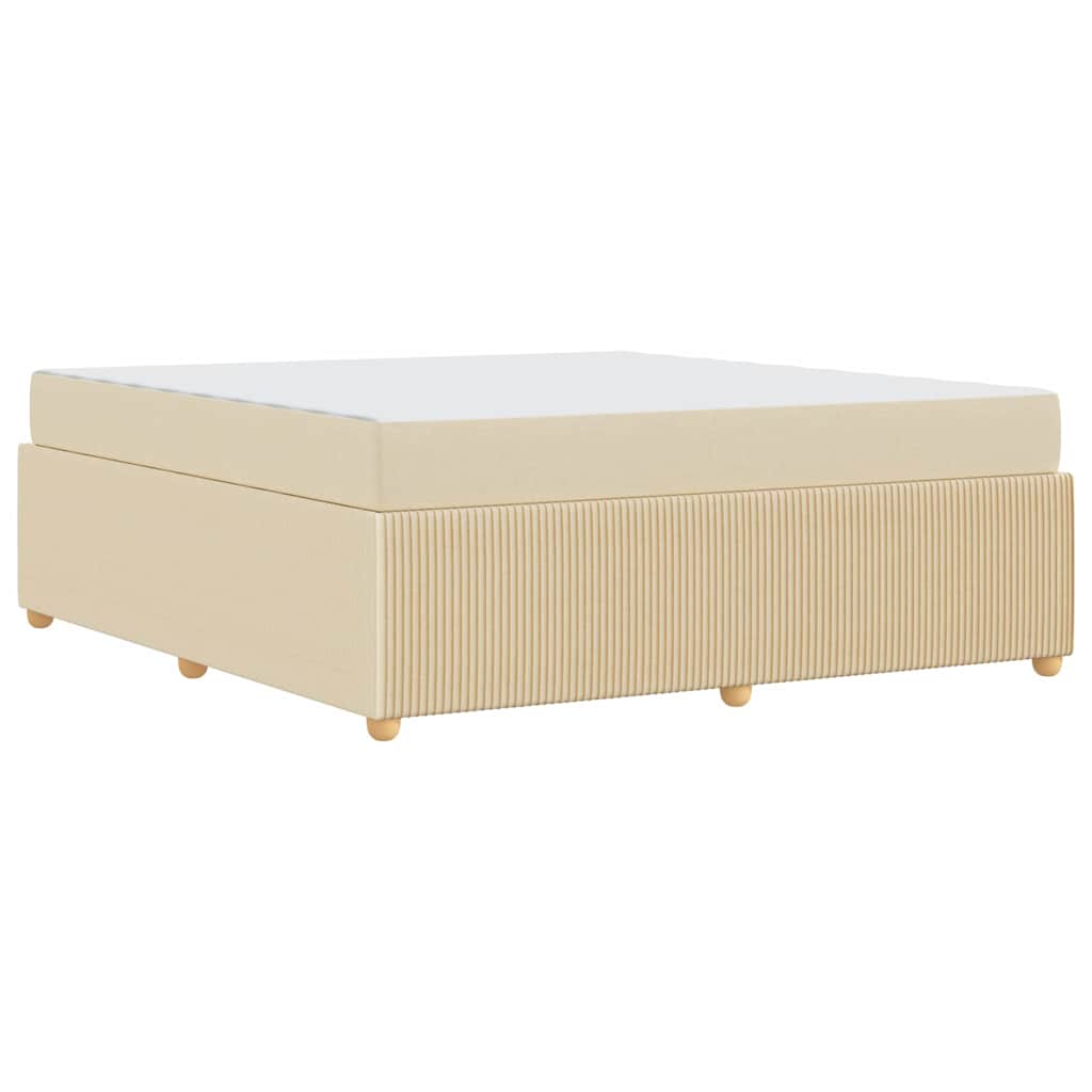Struttura del letto con materasso Crema 180 x 200 cm Tessuto | homemem39
