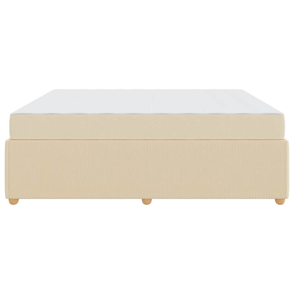 Struttura del letto con materasso Crema 180 x 200 cm Tessuto | homemem39
