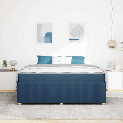 Struttura del letto con materasso Blu 180 x 200 cm Tessuto | homemem39