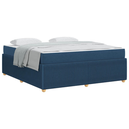Struttura del letto con materasso Blu 180 x 200 cm Tessuto | homemem39