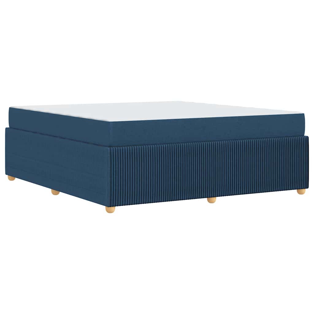 Struttura del letto con materasso Blu 180 x 200 cm Tessuto | homemem39