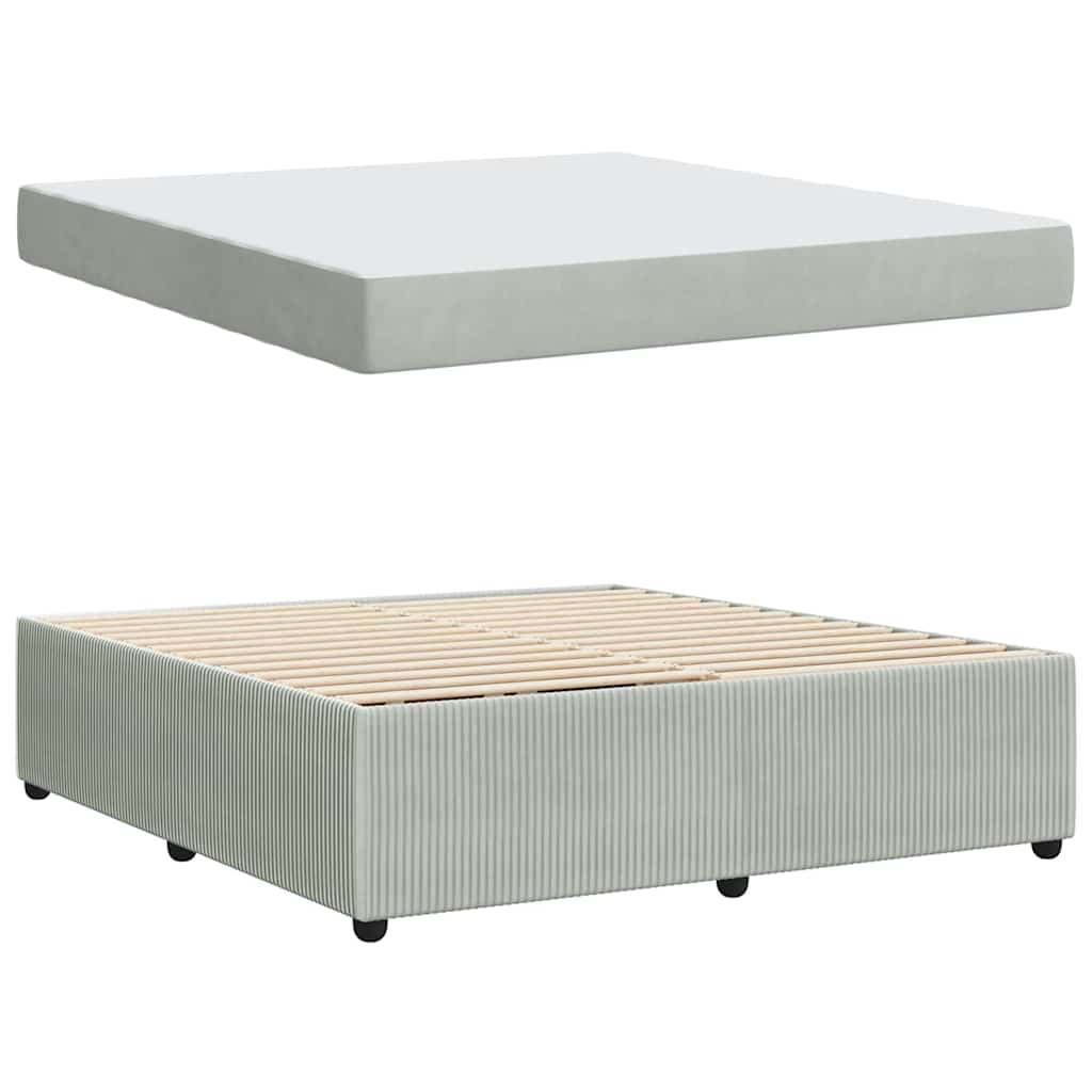 Struttura del letto Grigio chiaro 180 x 200 cm Tessuto | homemem39