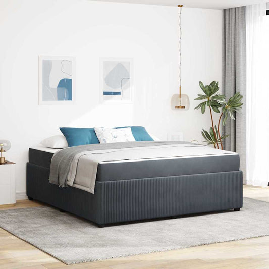 Struttura del letto Grigio scuro 180 x 200 cm Tessuto | homemem39