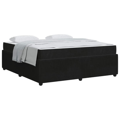 Struttura del letto con materasso Nero 180 x 200 cm Tessuto | homemem39