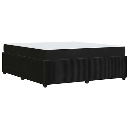 Struttura del letto con materasso Nero 180 x 200 cm Tessuto | homemem39