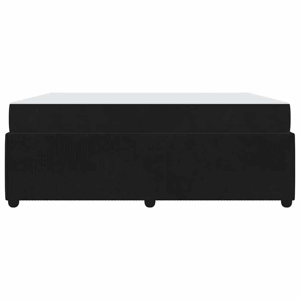 Struttura del letto con materasso Nero 180 x 200 cm Tessuto | homemem39