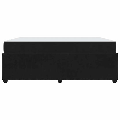 Struttura del letto con materasso Nero 180 x 200 cm Tessuto | homemem39