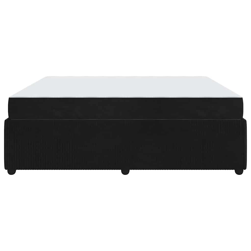 Struttura del letto con materasso Nero 180 x 200 cm Tessuto | homemem39