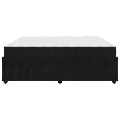 Struttura del letto con materasso Nero 180 x 200 cm Tessuto | homemem39