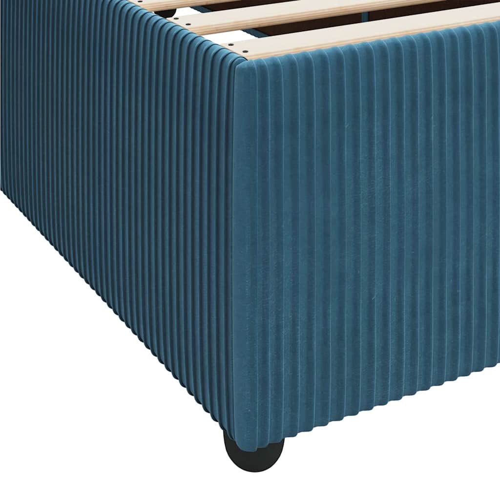 Struttura del letto con materasso Blu 180 x 200 cm Tessuto | homemem39
