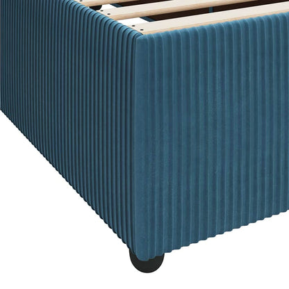 Struttura del letto con materasso Blu 180 x 200 cm Tessuto | homemem39