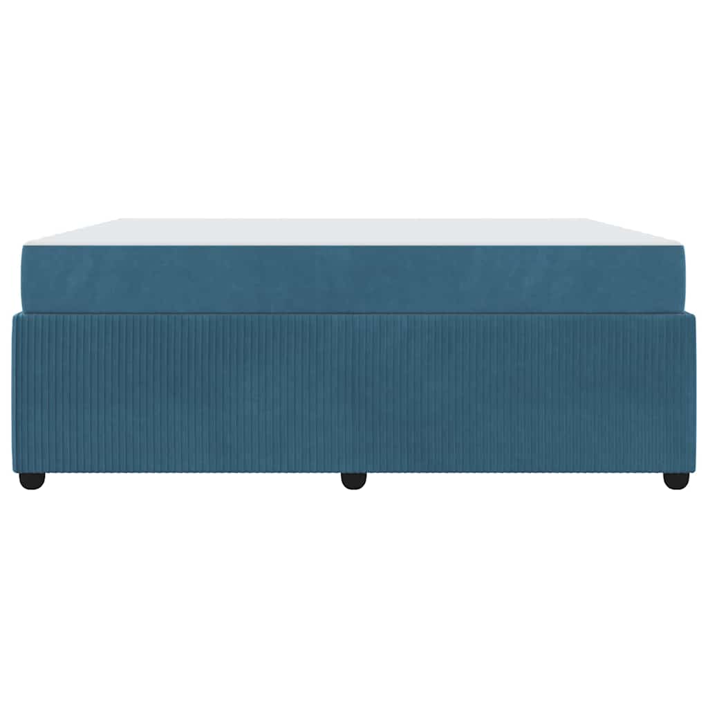 Struttura del letto con materasso Blu 180 x 200 cm Tessuto | homemem39
