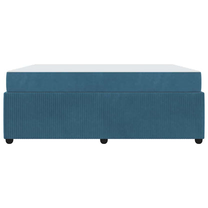 Struttura del letto con materasso Blu 180 x 200 cm Tessuto | homemem39
