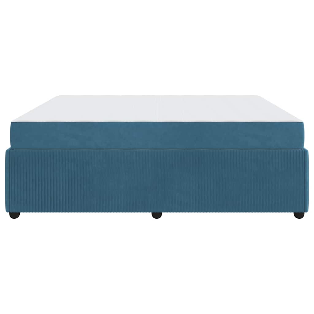 Struttura del letto con materasso Blu 180 x 200 cm Tessuto | homemem39